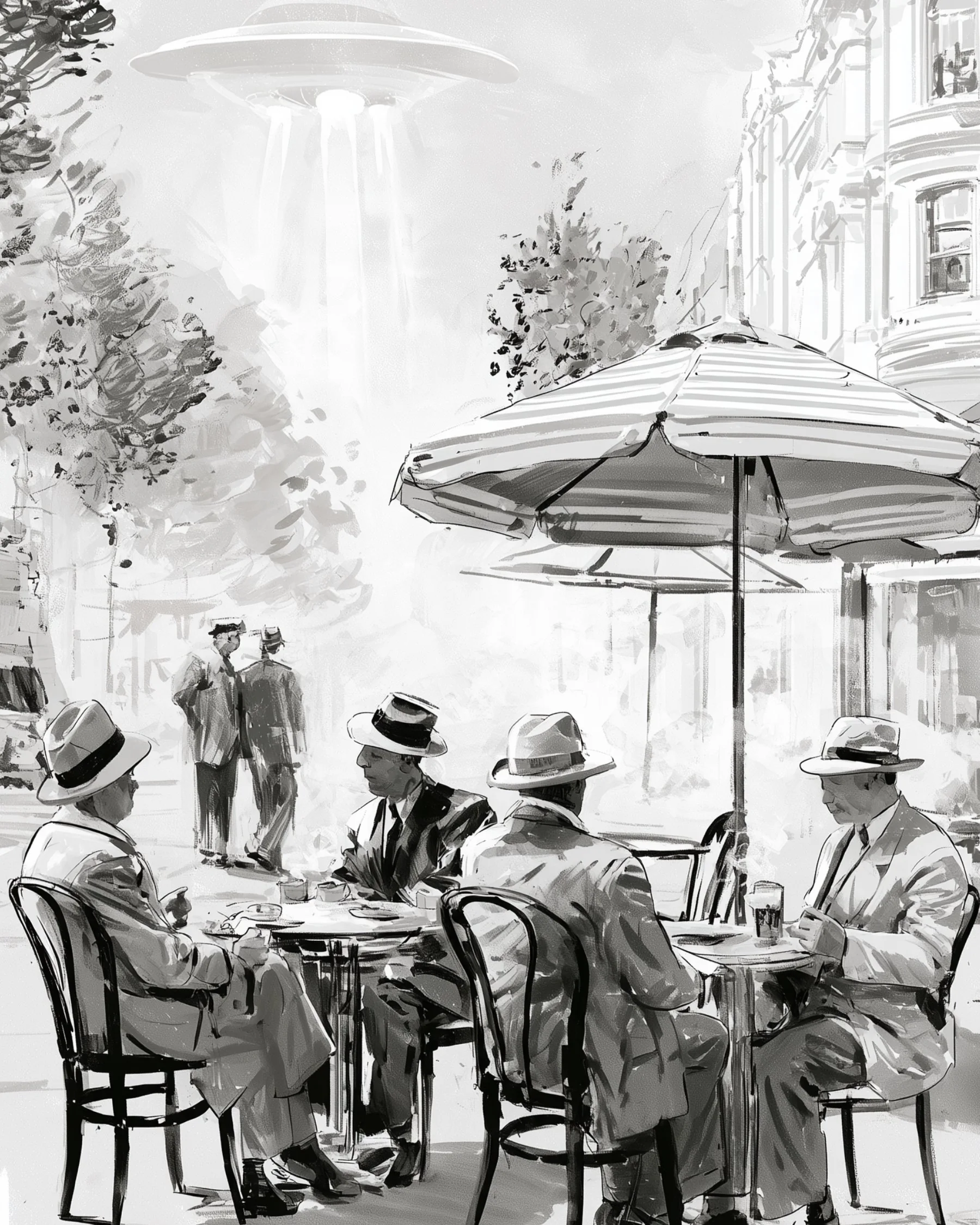 gentlemen at the cafe